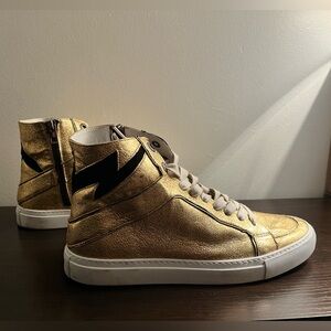 Zadig et Voltaire High Flash Metal Sneakers